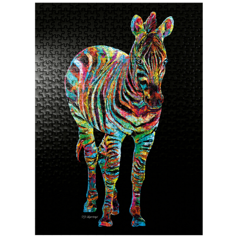 puzzleplate Colorful Zebra 500 Jigsaw Puzzle