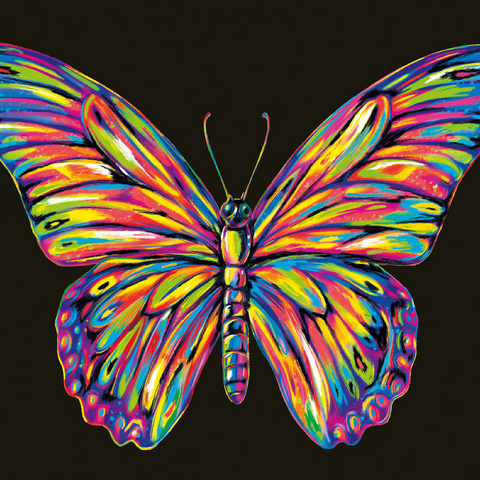 Colorful Butterfly 100 Jigsaw Puzzle 3D Modell