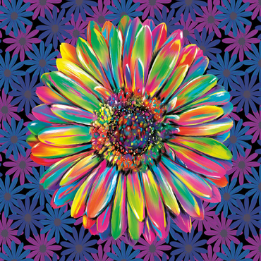 Gerber Daisy 100 Jigsaw Puzzle 3D Modell