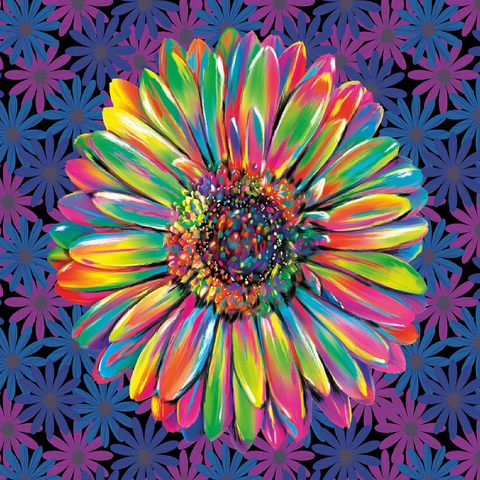 Gerber Daisy 100 Jigsaw Puzzle 3D Modell