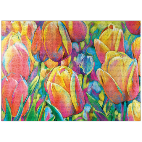 puzzleplate Colorful Tulips 1000 Jigsaw Puzzle