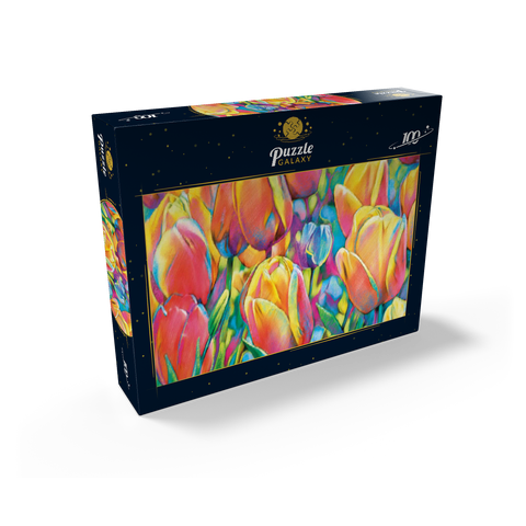 Colorful Tulips 100 Jigsaw Puzzle box view2