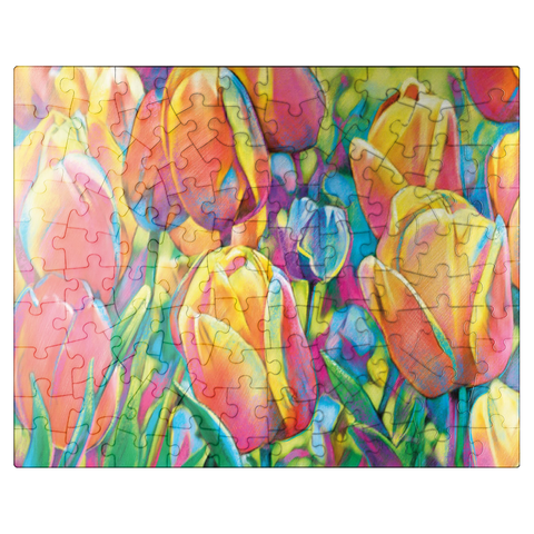 puzzleplate Colorful Tulips 100 Jigsaw Puzzle