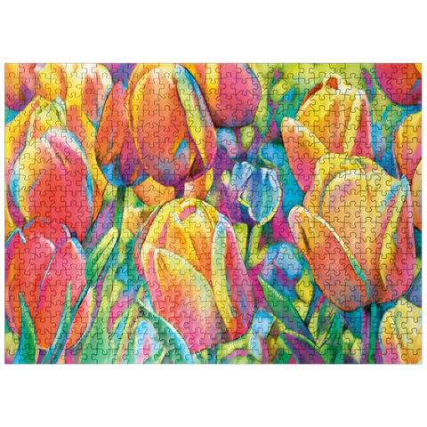 puzzleplate Colorful Tulips 500 Jigsaw Puzzle