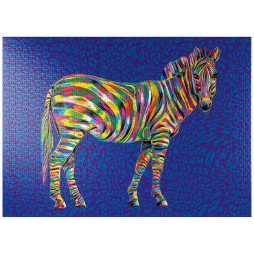 puzzleplate Pop Colors Zebra 1000 Jigsaw Puzzle