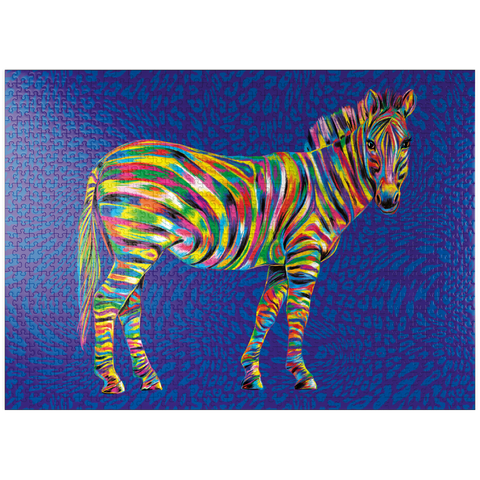 puzzleplate Pop Colors Zebra 1000 Jigsaw Puzzle