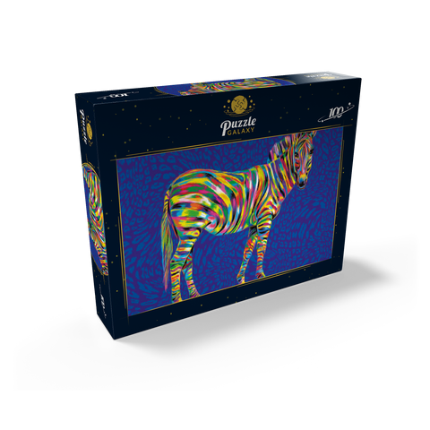 Pop Colors Zebra 100 Jigsaw Puzzle box view2