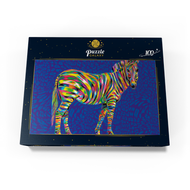 Pop Colors Zebra 100 Jigsaw Puzzle box view3