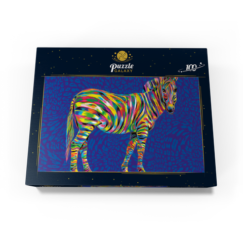 Pop Colors Zebra 100 Jigsaw Puzzle box view3