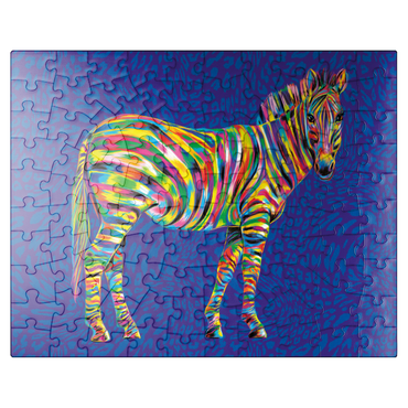 puzzleplate Pop Colors Zebra 100 Jigsaw Puzzle