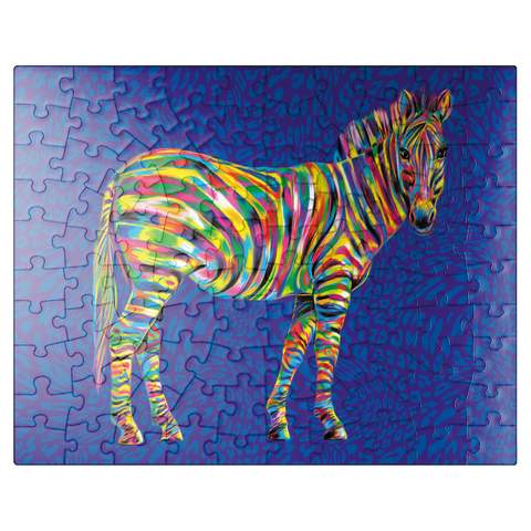 puzzleplate Pop Colors Zebra 100 Jigsaw Puzzle