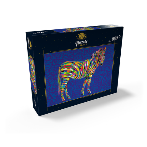 Pop Colors Zebra 500 Jigsaw Puzzle box view2