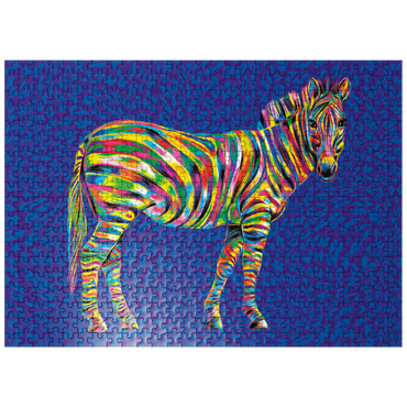 puzzleplate Pop Colors Zebra 500 Jigsaw Puzzle