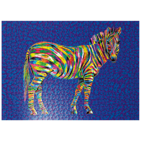 puzzleplate Pop Colors Zebra 500 Jigsaw Puzzle