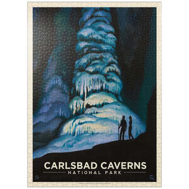 puzzleplate Carlsbad Caverns National Park: Big Room, Vintage Poster 1000 Jigsaw Puzzle