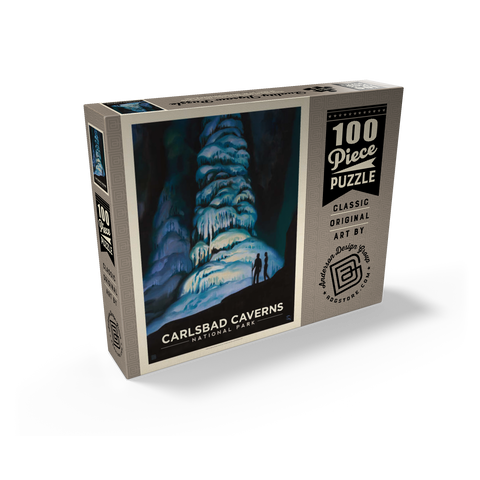 Carlsbad Caverns National Park: Big Room, Vintage Poster 100 Jigsaw Puzzle box view2