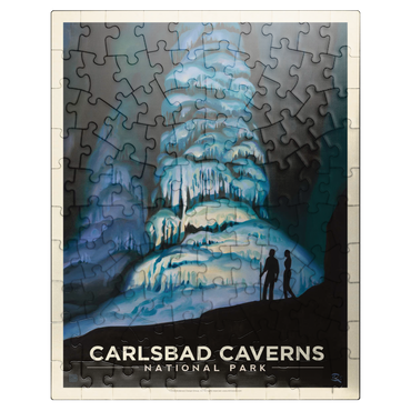 puzzleplate Carlsbad Caverns National Park: Big Room, Vintage Poster 100 Jigsaw Puzzle