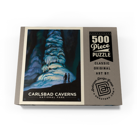 Carlsbad Caverns National Park: Big Room, Vintage Poster 500 Jigsaw Puzzle box view3