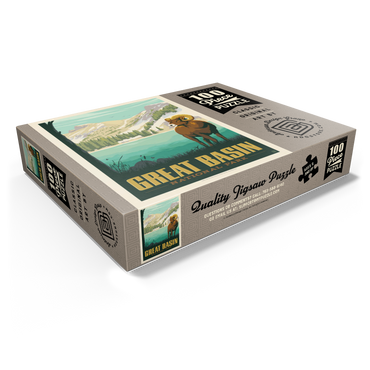 Great Basin National Park: Bighorn Sheep, Vintage Poster 100 Jigsaw Puzzle box view1