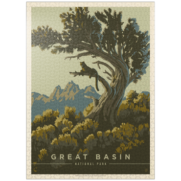 puzzleplate Great Basin National Park: Cat Nap, Vintage Poster 1000 Jigsaw Puzzle