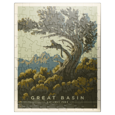 puzzleplate Great Basin National Park: Cat Nap, Vintage Poster 100 Jigsaw Puzzle