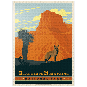 puzzleplate Guadalupe Mountains National Park, TX, Vintage Poster 1000 Jigsaw Puzzle