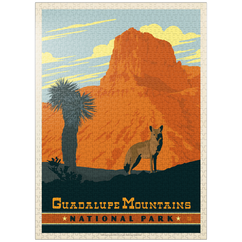 puzzleplate Guadalupe Mountains National Park, TX, Vintage Poster 1000 Jigsaw Puzzle