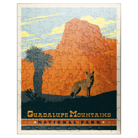 puzzleplate Guadalupe Mountains National Park, TX, Vintage Poster 100 Jigsaw Puzzle