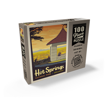 Hot Springs National Park: Overlook, Vintage Poster 100 Jigsaw Puzzle box view2