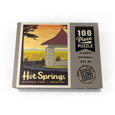 Hot Springs National Park: Overlook, Vintage Poster 100 Jigsaw Puzzle box view3