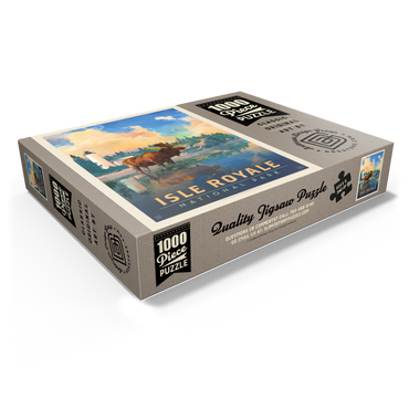 Isle Royale National Park: Sunrise, Vintage Poster 1000 Jigsaw Puzzle box view1