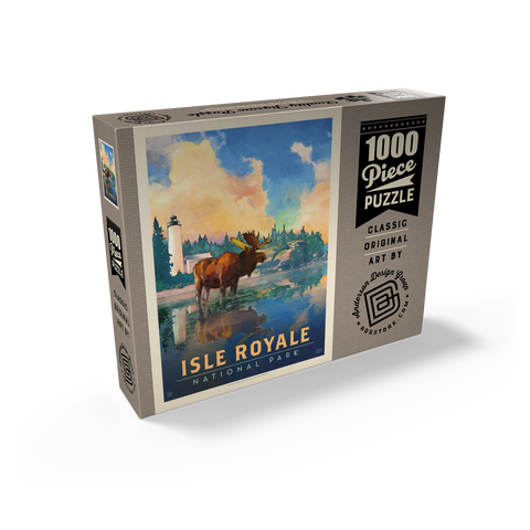 Isle Royale National Park: Sunrise, Vintage Poster 1000 Jigsaw Puzzle box view2