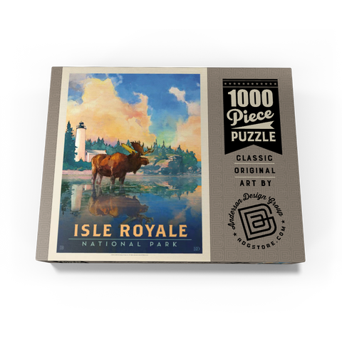 Isle Royale National Park: Sunrise, Vintage Poster 1000 Jigsaw Puzzle box view3