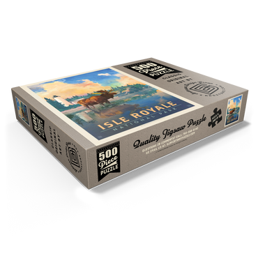 Isle Royale National Park: Sunrise, Vintage Poster 500 Jigsaw Puzzle box view1