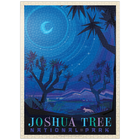 puzzleplate Joshua Tree National Park: Starlight (Mod Design), Vintage Poster 1000 Jigsaw Puzzle