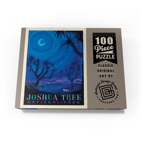 Joshua Tree National Park: Starlight (Mod Design), Vintage Poster 100 Jigsaw Puzzle box view3