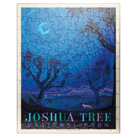 puzzleplate Joshua Tree National Park: Starlight (Mod Design), Vintage Poster 100 Jigsaw Puzzle