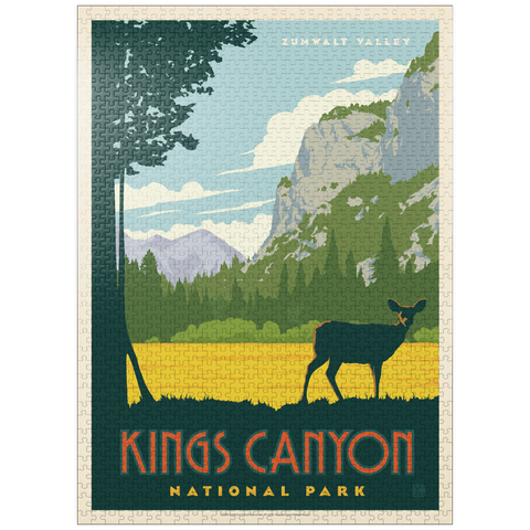 puzzleplate Kings Canyon National Park, Vintage Poster 1000 Jigsaw Puzzle