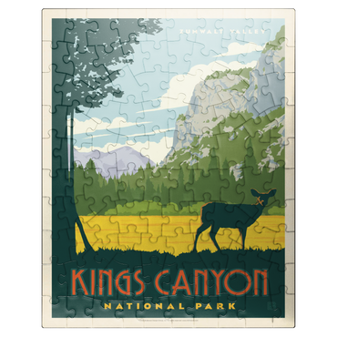 puzzleplate Kings Canyon National Park, Vintage Poster 100 Jigsaw Puzzle