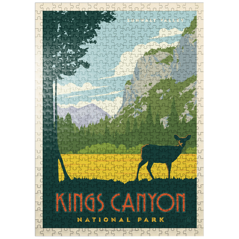 puzzleplate Kings Canyon National Park, Vintage Poster 500 Jigsaw Puzzle