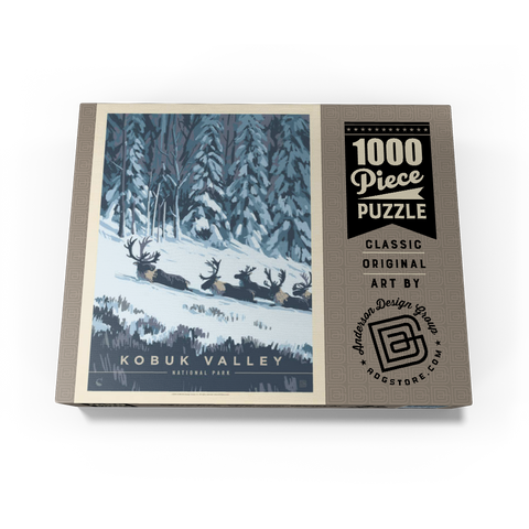 Kobuk Valley National Park: Winter Wonderland, Vintage Poster 1000 Jigsaw Puzzle box view3