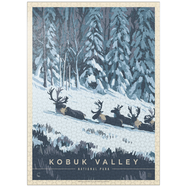 puzzleplate Kobuk Valley National Park: Winter Wonderland, Vintage Poster 1000 Jigsaw Puzzle