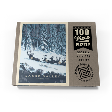 Kobuk Valley National Park: Winter Wonderland, Vintage Poster 100 Jigsaw Puzzle box view3