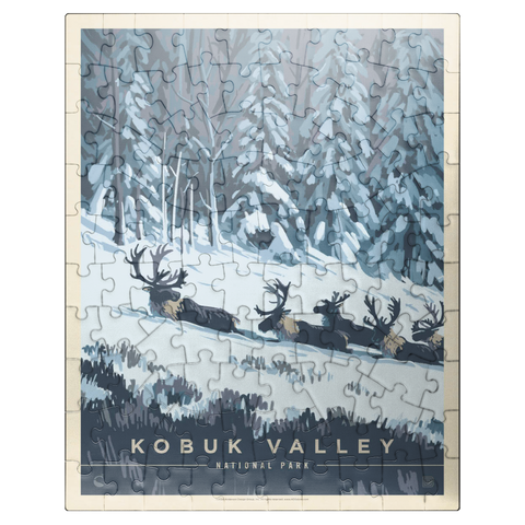 puzzleplate Kobuk Valley National Park: Winter Wonderland, Vintage Poster 100 Jigsaw Puzzle