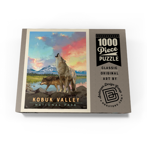 Kobuk Valley National Park: Wolves, Vintage Poster 1000 Jigsaw Puzzle box view3