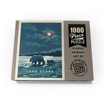 Lake Clark National Park: Moonlighting, Vintage Poster 1000 Jigsaw Puzzle box view3