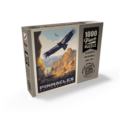 Pinnacles National Park: California Condors, Vintage Poster 1000 Jigsaw Puzzle box view2