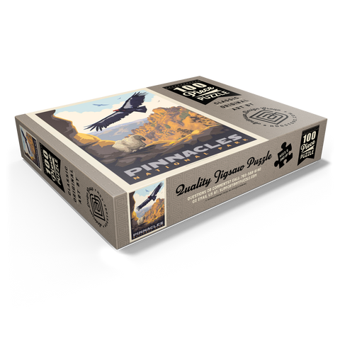 Pinnacles National Park: California Condors, Vintage Poster 100 Jigsaw Puzzle box view1