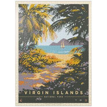 puzzleplate Virgin Islands National Park: Paradise Found, Vintage Poster 1000 Jigsaw Puzzle