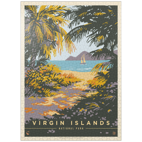 puzzleplate Virgin Islands National Park: Paradise Found, Vintage Poster 1000 Jigsaw Puzzle